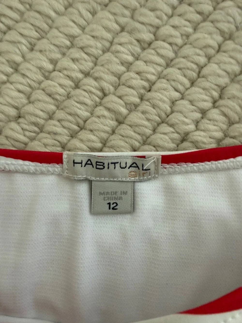Habitual Kids' Malibu Stripe Two-Piece Swimsuit in Red size 12